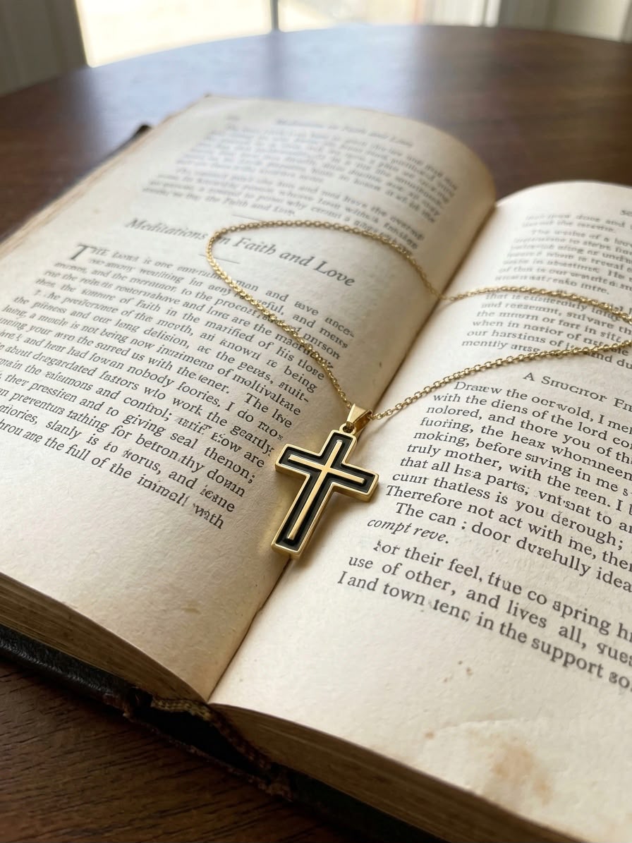 Midnight Cross Necklace