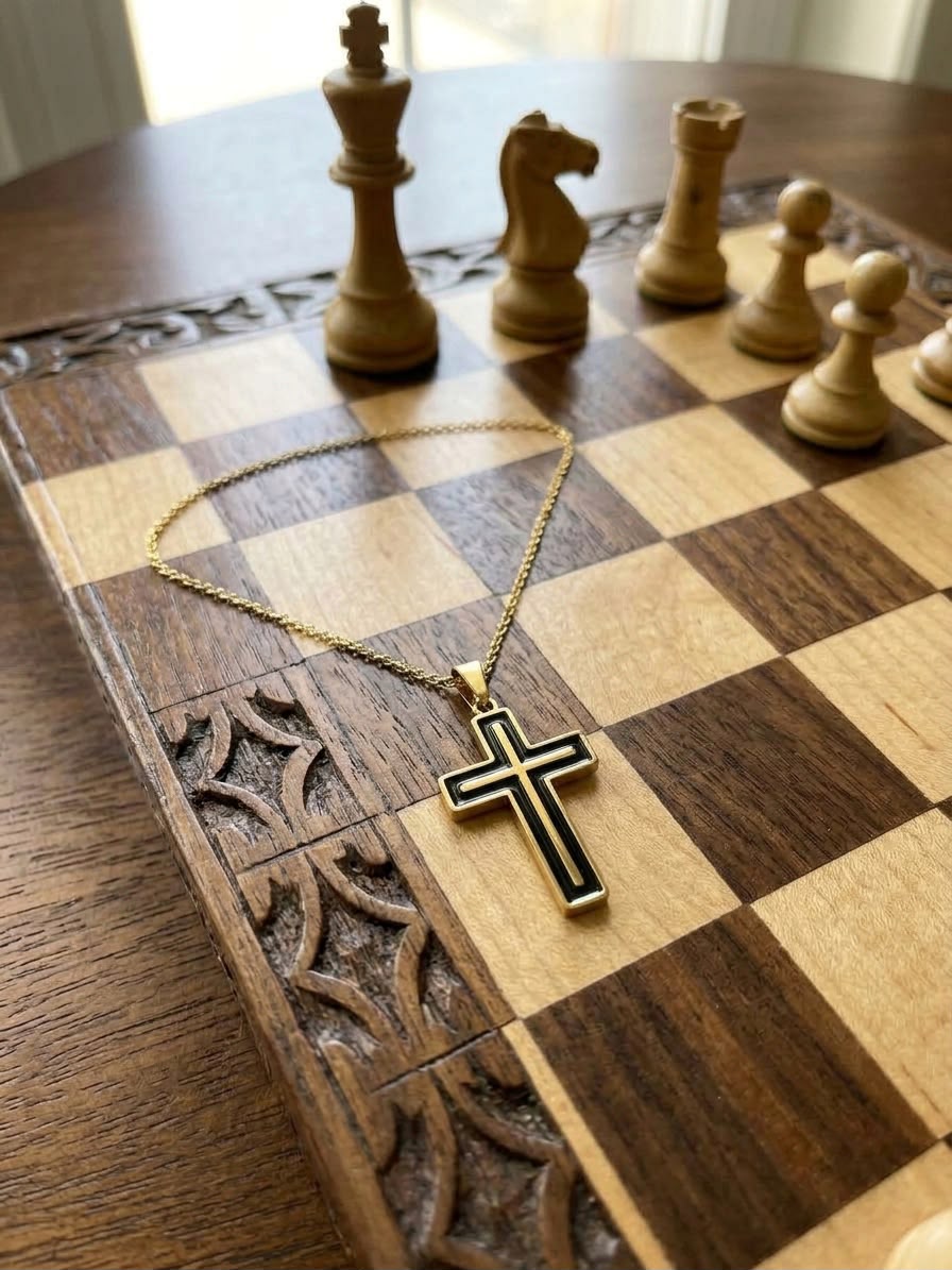 Midnight Cross Necklace