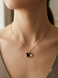 Noir Butterfly Necklace